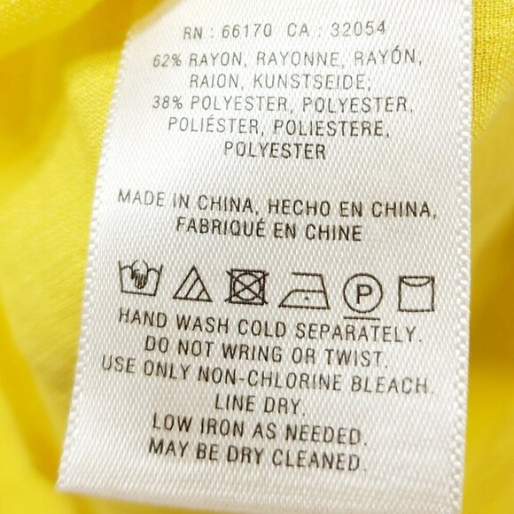 Maeve By Anthropologie Womens Yellow V-Neck Blouse With Bow Sleeves Size Small - Picture 8 of 12